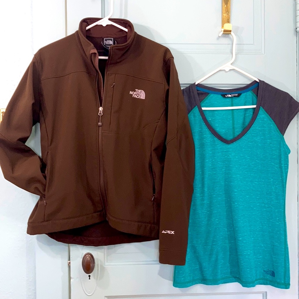 North Face Jacket and 2 tees M